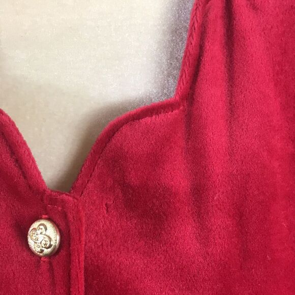 Vintage Anthony Richards Red Velvet Christmas dress size 14 - Picture 12 of 14